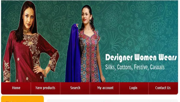 Designer women's fashion e-commerce website